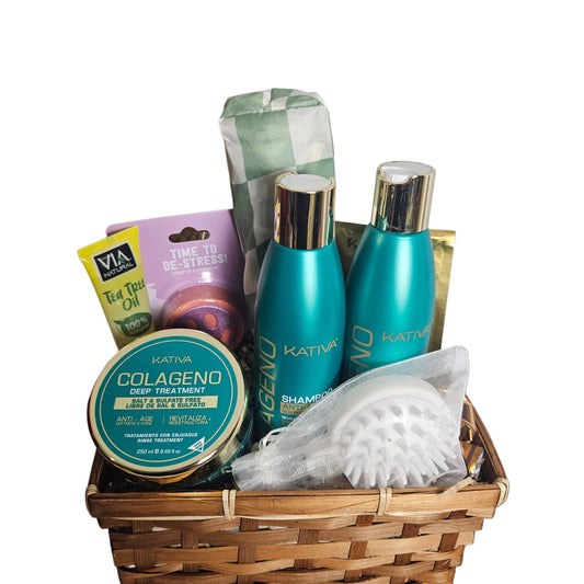 Image of hair care basket. 